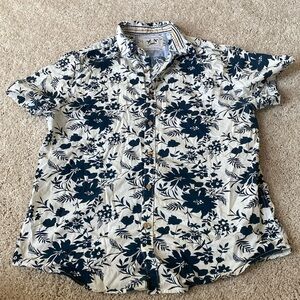 Denim & Flower Navy and White Floral Dress Shirt